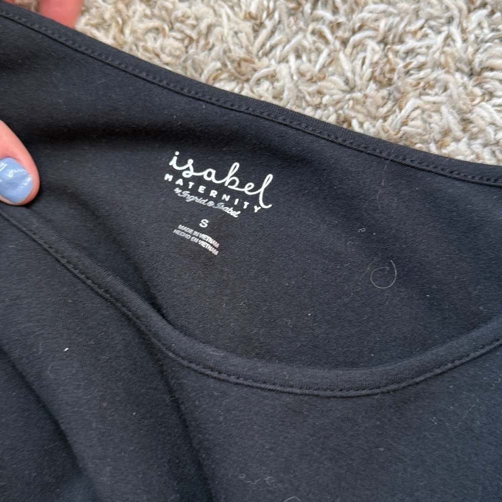 Isabel Maternity by Ingrid & Isabel Midi Dress Long Sleeve Black size Small - Picture 8 of 10